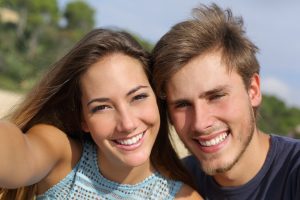 Couple with a perfect smile