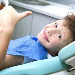 Child patient having orthodontics 